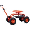 VYNXARIA Blue/Red/Green Garden Scooter - Rolling Cart Seat with 360 Swivel and Tool Tray - 4 of 4