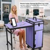 Byootique Portable Rolling Nail Table Kit with Makeup Train Case Aluminum Purple - 2 of 4