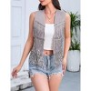 Coolmee Women's Sequin Fringe Vest 70s Denim Party Prom Rave Hippie Sleeveless Loose Costume - 3 of 4