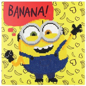 DIAMOND DOTZ, DOTZ Box Despicable ME Minion Banana Diamond Art Painting Kit 11" X 11" - 1 of 4