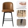 Dyonery Counter Height Bar Stools Set of 2/3,26" Height Upholstered Swivel Bar Stools with Back and with Footrest,Bar Stools for Kitchen Stool Chairs - 3 of 4