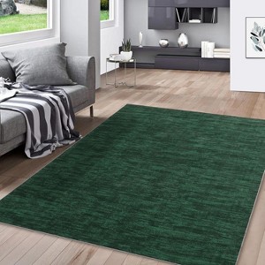 Modern Solid Area Rug, Washable Stain-Resistant Low Pile Non-Slip Soft Floor Carpet for Living Room Playroom Bedroom - 1 of 4
