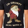 Seven Times Six Disney Snow White Shirt Men's Im Grumpy Deal With It Short Sleeve Tee Black - 3 of 4