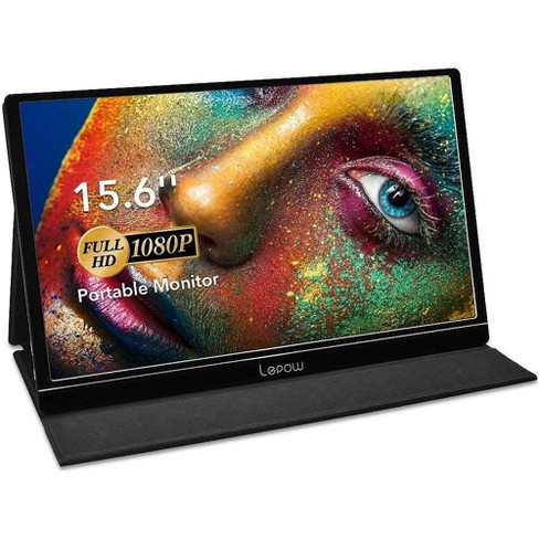 Lepow Portable Monitor 15 6 Full Hd 1080p Usb Type C Computer Display With Hdmi Type C Speaker Pc Ps4 Xbox Phone Smart Cover Included Target