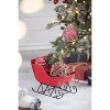 Gulches 14.5x10x11"H Iron Small Sleigh - Red/Black Distressed, Christmas Tabletop & Hanging Holiday Decor - 2 of 4