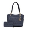 MKF Collection Savannah M Logo Printed Vegan Leather Women’s Tote and Wristlet Wallet by Mia K- 2 pieces - 2 of 4