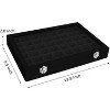 Velvet Jewelry Tray 48 Compartments Jewelry Display Organizer with Transparent Cover Rings, Earrings, Necklaces, Pendants Storage Box - 2 of 4