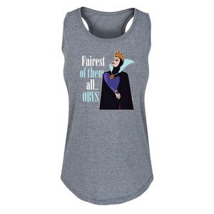 Women's - Disney Princess - Fairest of Them all Obvs Graphic Racerback Tank - 1 of 4