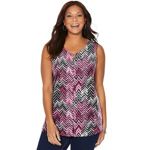 Catherines Women's Plus Size Crisscross Timeless Tank - 1 of 4