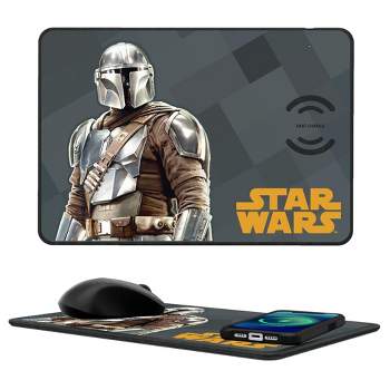 Star Wars Color Block 15-Watt Wireless Charger and Mouse Pad - Mando