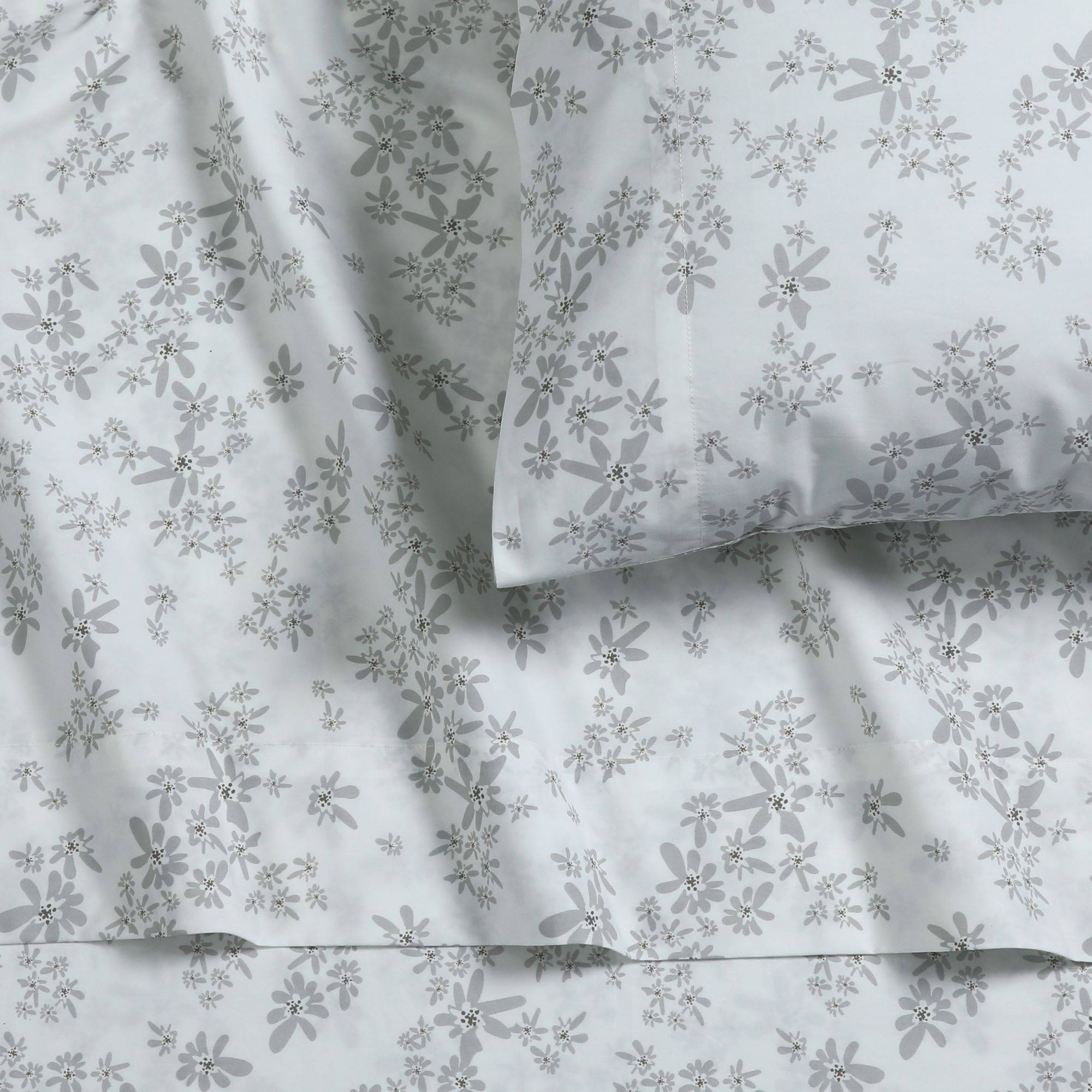 Tribeca Living California King Emma Floral 300 Thread Count Cotton Percale Extra Deep Pocket Sheet Set: Luxurious Comfort, All Ages Targeted
