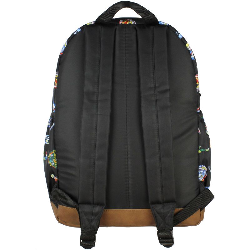 Beyblade Burst Spinner Top Allover Characters Pattern School Book Bag Backpack Black, 6 of 8