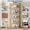 6 Tier Book Shelf, Modern Tall Bookshelf, Industrial Bookcase Corner Storage Organizer,Brown - 2 of 4