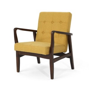 Marcola Mid Century Modern Upholstered Wood Framed Club Chair - Christopher Knight Home - 1 of 4