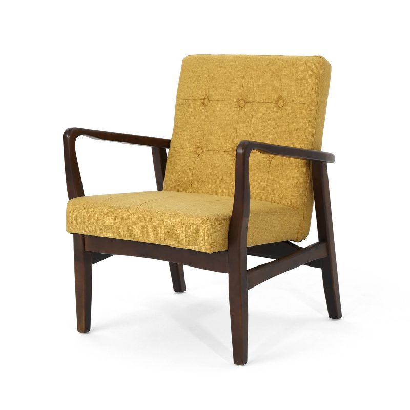 Marcola Mid Century Modern Upholstered Wood Framed Club Chair - Christopher Knight Home, 1 of 9