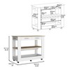 Kitchen Island with Two Drawers and Shelves for Kitchen, Dinning Room - 2 of 4