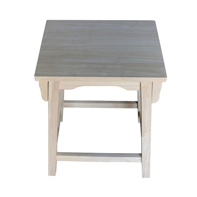 24" Unfinished Solid Wood Mission-Style Counter Stool