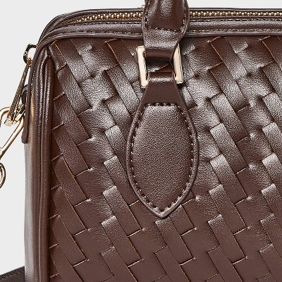 A New Day Woven Mini Bowler Crossbody bag - A New Day™ Brown — фото 5