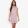 Anna-Kaci Women's Sleeveless Floral Print Shirt Dress with Button-Down Front and Tiered Hem - 4 of 4