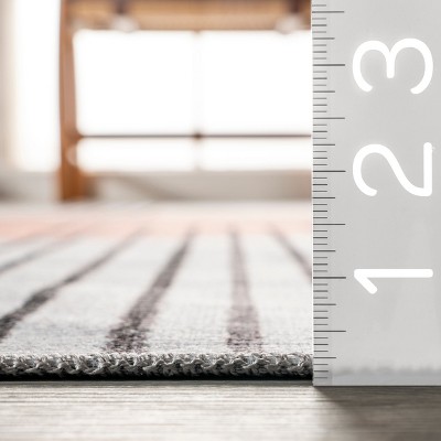 Burnt Orange Abstract Square Synthetic Washable Rug