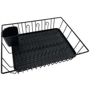 BetterChef 16-inch Dish Rack in Black - 1 of 4