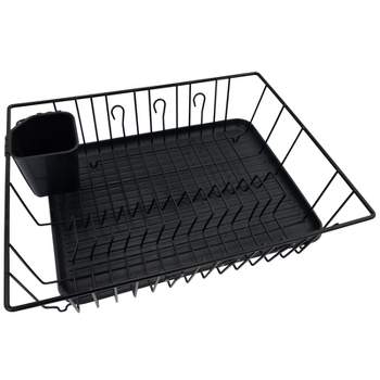 Cuisinart Wire Dish Drying Rack and Tray Set – 3 Piece Set Includes Wire  Dish Drying Rack, Utensil Caddy, and Draining Board – Measures 19 x 12.75 x