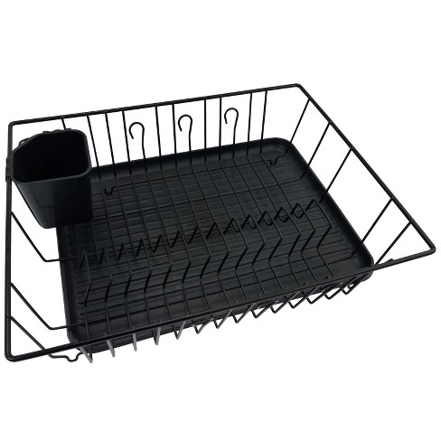 Megachef 16 Inch Chrome Plated and Plastic Counter Top Drying Dish Rack in  Black - 16 - On Sale - Bed Bath & Beyond - 33419200