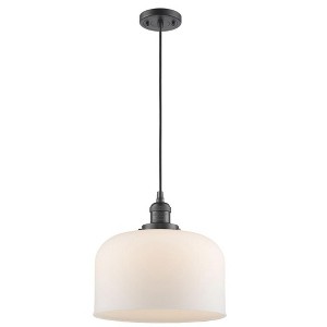 Bell - 1 Light Cord Hung Mini Pendant In Industrial Style-8 Inches Tall and 12 Inches Wide - 1 of 1
