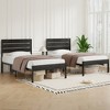 VECELO Platform Bed Frame With Rustic Vintage Wood Headboard and Footboard, Sturdy Metal Slats, No Box Spring Required - 3 of 4