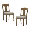 GDFStudio Lindsay Mid-Century Retro Solid Wood and Fabric Upholstered Dining Chairs with Spindle Legs(Set of 2) - 4 of 4