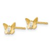 Black Bow Jewelry Kids Cubic Zirconia Butterfly Post Earrings in 14k Yellow Gold - image 2 of 4