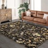 Coolmee Area Rug for Living Room, Washable Rug Low Pile Retro Accent Floral Rug Non-Slip Foldable Carpet for Bedroom, Dining Room - 2 of 4