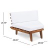 Sapphtopaz Patio Furniture Set Acacia Wood Loveseat Sectional Conversation Outdoor Chairs with Cushions Square Table for Patio, Garden, Terrace - 2 of 4