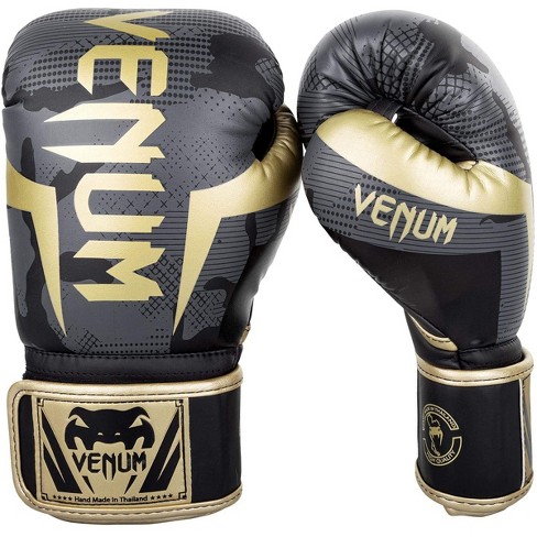 Venum Elite Hook and Loop Training Boxing Gloves -14 oz. - White/Camo