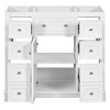 MAYEERTY 36" Bathroom Vanity without Sink Cabinet Base 1 Cabinet 6 Drawers White - 2 of 4