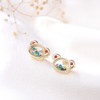 Floating CZ Bear Earrings, Necklace, or Set Gold Plated Sterling Silver Ginger Lyne Collection - 3 of 4