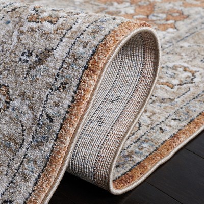 Elegant Gray Square Synthetic Hand-Knotted Area Rug - 5'3"