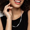 EVERLY JEWELRY | Sterling Silver 5-22mm Rectangle Cultured Freshwater Pearl Station Necklace - 20.5 inch - 3 of 4