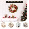 24 Inch Front Door Christmas Wreath with Bow Berry Cone Pine Needles Christmas Wreath for Home Door Wall Party Christmas Decoration - 3 of 4