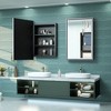 Keonjinn 17 in. W x 25 in. H Metal Framed Silver Rectangular Framed Recessed/Surface Mount Medicine Cabinet with Mirror - 2 of 4