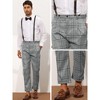 Lars Amadeus Men's Plaid Pattern Suspenders Dress Pants - image 4 of 4