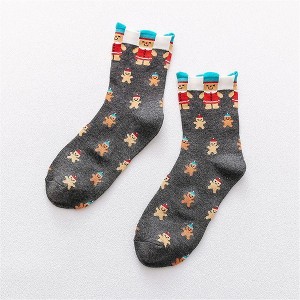 Cute Holiday Pattern Socks (Women's Sizes Adult Medium) - Dark Gray / Medium / from the Sock Panda - 1 of 3