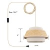 Claxy Rattan Drum Plug in Hanging Light Fixture Boho plug in Pendant Light - 4 of 4
