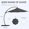 HYLEORY 10ft. Outdoor Curvy Cantilever Umbrella with Sand Bag Base - 4 of 4