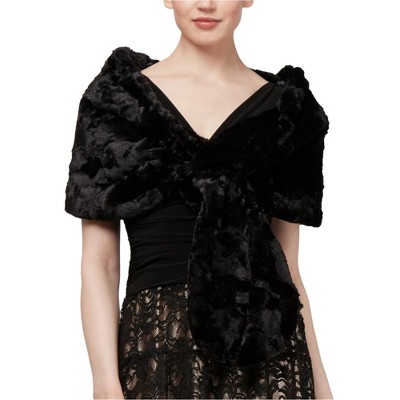 S.L. Fashions Womens Faux Fur Wrap Jacket