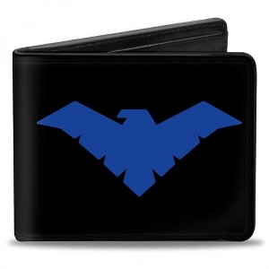 Adult Nightwing Symbol Black and Blue Bi-Fold Wallet - 1 of 2