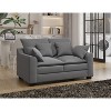 NicBex 55 Inch Loveseat Sofa Polyester Fabric Upholstered 2 Seater Couch with Soft Cushion and Pillows for Living Room - 4 of 4