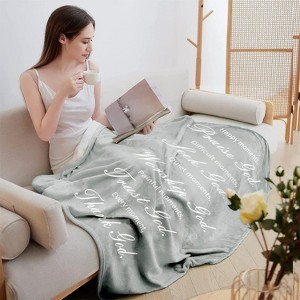 LOVEVOOK Healing Throw Blanket with Inspirational Thoughts and Prayers- Soft Throw Blankets Caring Gift for Women Men - 1 of 4