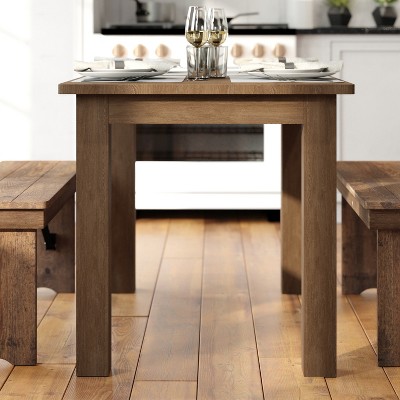 Antique Rustic Reclaimed Pine Wood 46" Farmhouse Dining Table