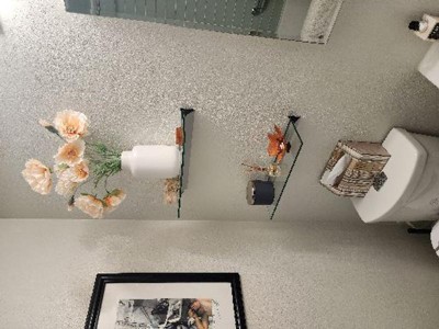 19.75 Floating Glass Bathroom Wall Shelf Chrome - Danya B. : Target